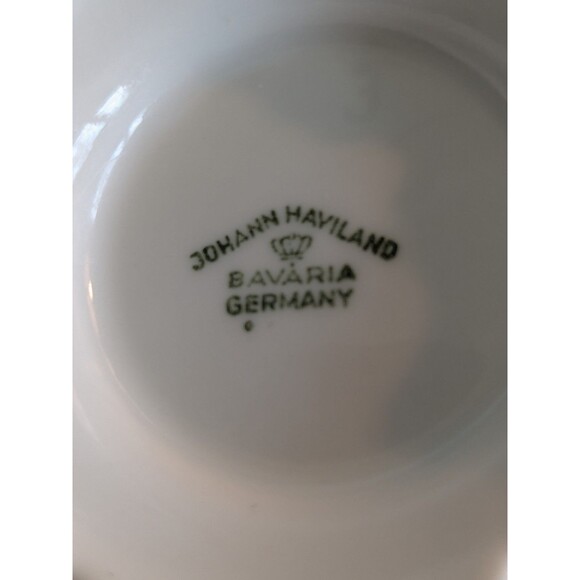 Johann Haviland Bavaria Creamer Germany Fine China Blue Garland Floral Pitcher - Picture 6 of 12